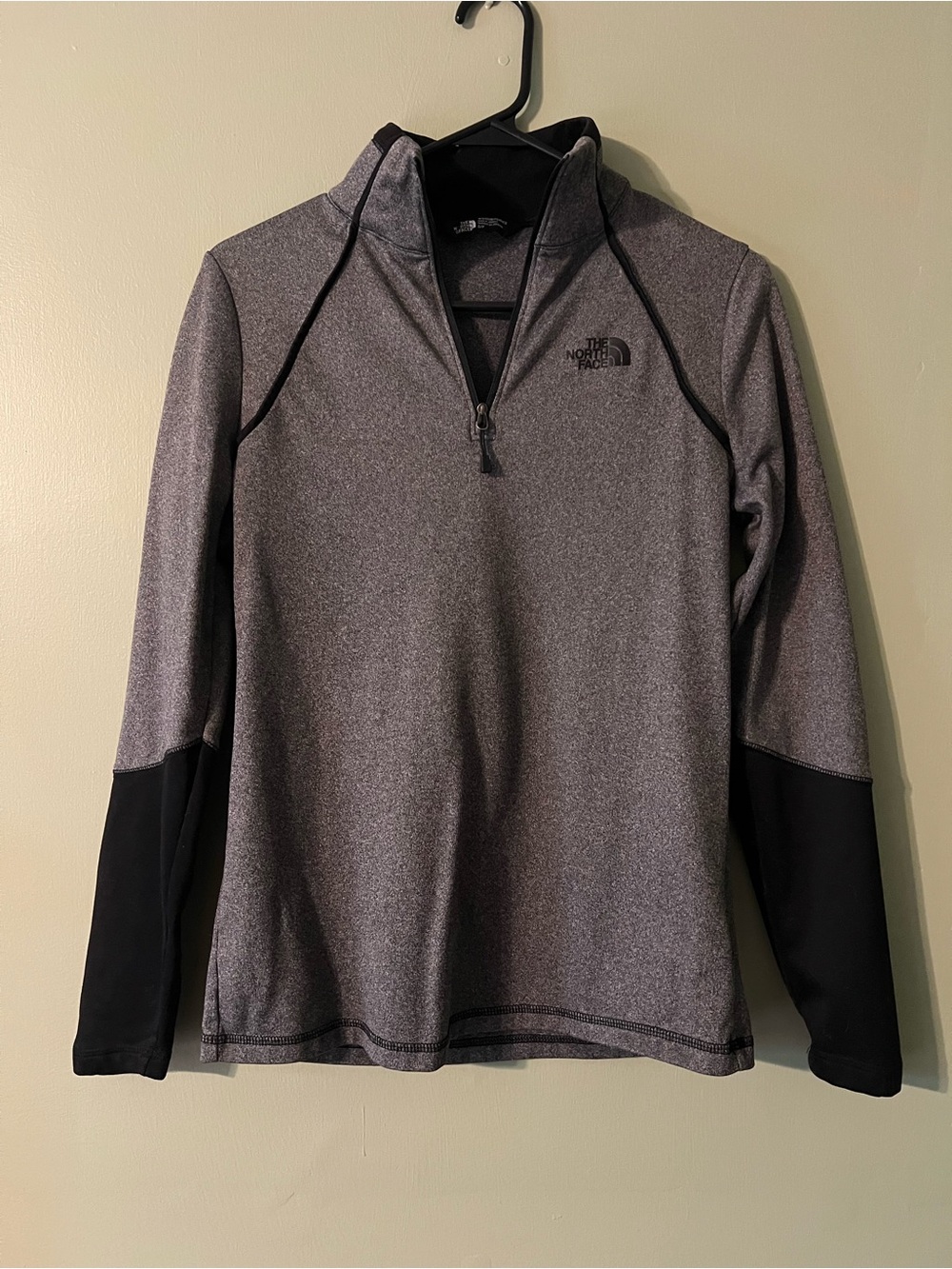 The North Face Heather Gray Quarter-Zip Hoodie
